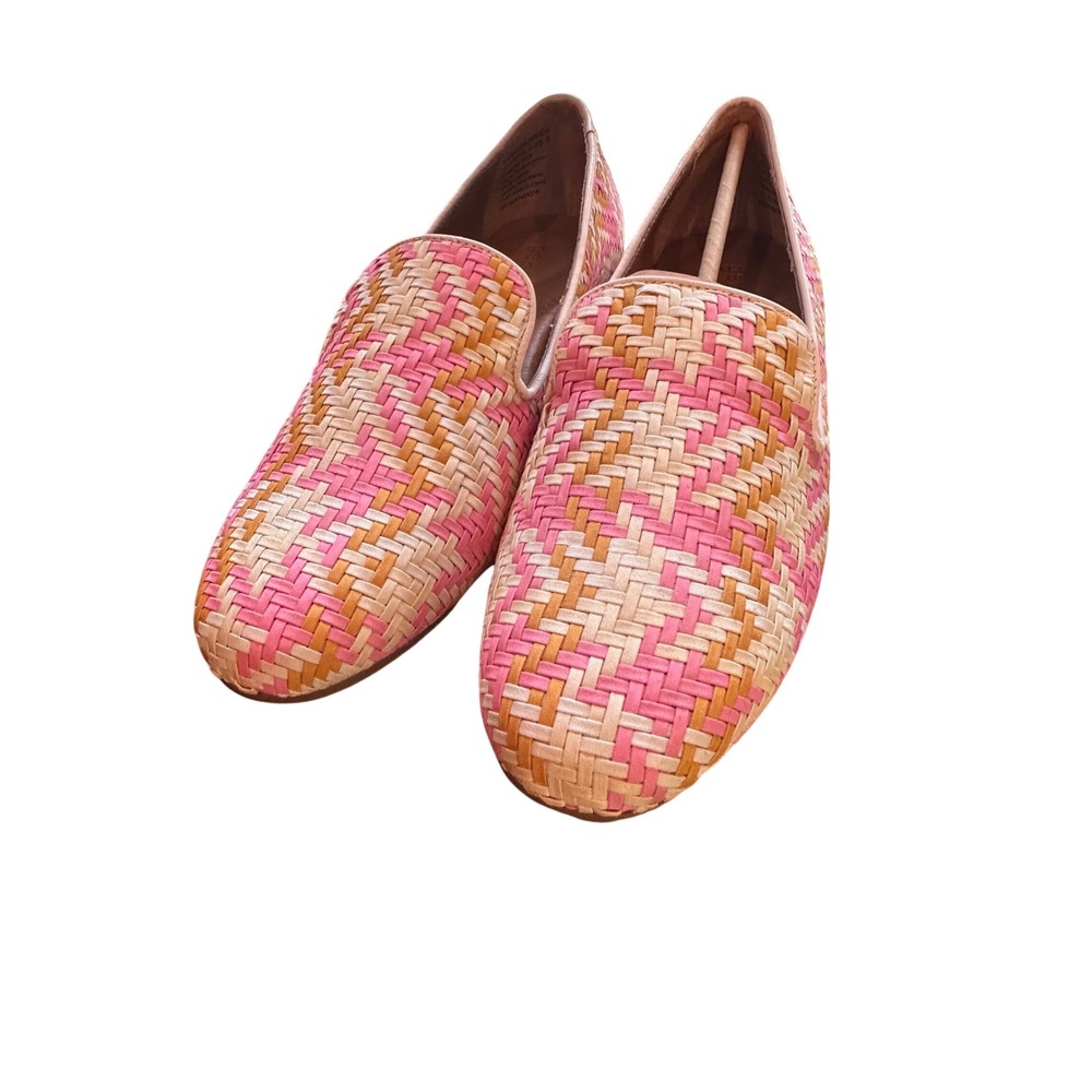 Gentle Souls Kenneth Cole Eugene WVN Pink Multi Woven Loafers Flats 9M GSS2029WZ